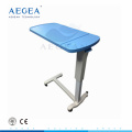 Mesa de cama ajustable AG-OBT003B de altura regulable con cuatro ruedas silenciosas